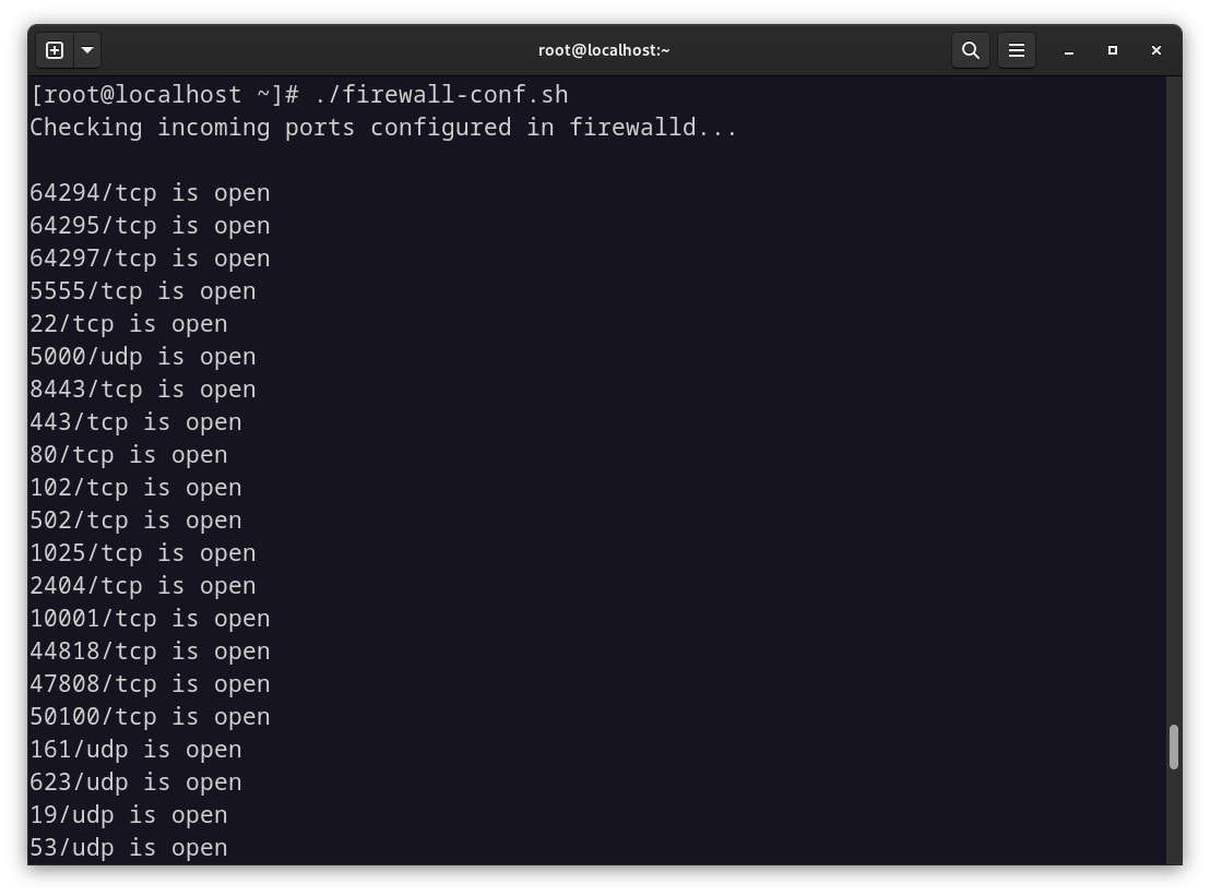 using the firewall script